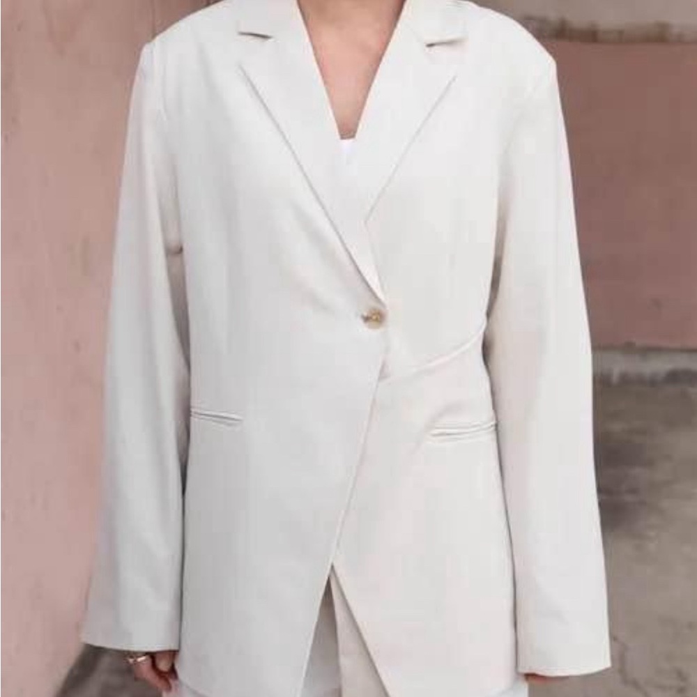 Oak + Fort Crossfront Blazer